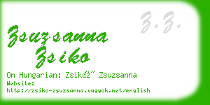 zsuzsanna zsiko business card